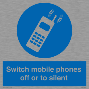 Switch mobile phones off or to silent